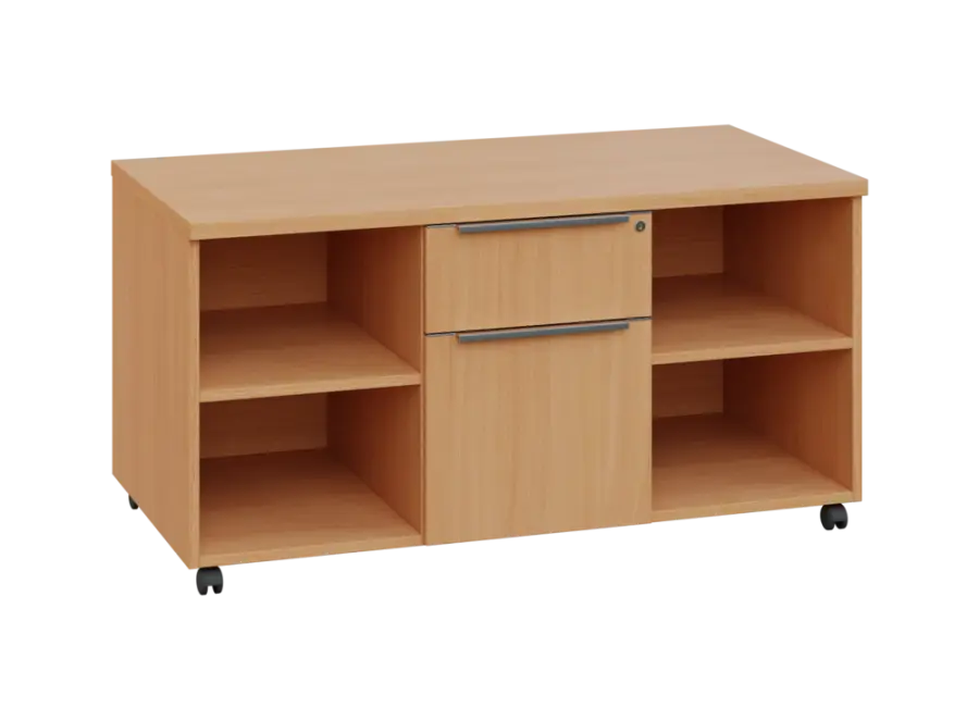 SIK - 42NZ kontejner pojízdný, zásuvky/nika, deska 18 mm, centrální zámek, buk royal